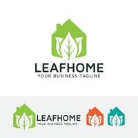 création de logo de maison verte vecteur