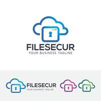 modèle de logo de sécurité des fichiers vecteur