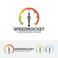 création de logo vectoriel de fusée de vitesse