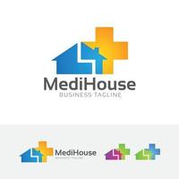 création de logo de maison médicale vecteur