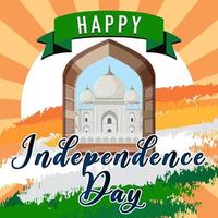 bonne fête de l'indépendance de l'inde vecteur