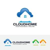 création de logo vectoriel nuage maison