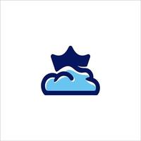 logo king cloud avec couronne design.cloud logo design vecteur