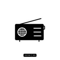 radio icône vecteur - signe ou symbole