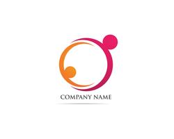 Adoption communauté care Logo template vecteur