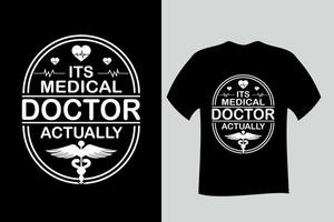 son médecin en fait la conception de t-shirt vecteur