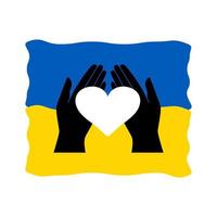 drapeau national ukrainien. symbole de concept de soutien d'aide et pas de guerre dans le pays de l'ukraine. illustration vectorielle isolée vecteur