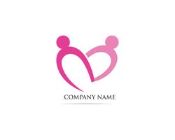 Adoption communauté care Logo template vecteur