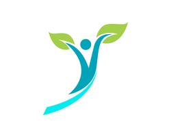 Logo de personnes de santé et symboles succès santé vecteur