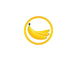 Logo de modèle vectoriel bananiers fruits