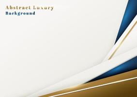 conception abstraite de modèle de luxe doré et bleu avec des paillettes décoratives de style rougeoyant. chevauchement pour l'espace de copie de l'arrière-plan du texte. vecteur d'illustration