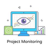 une icône de conception d'icône de suivi de projet vecteur