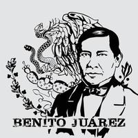 benito juarez figure dessin pour pochoir vecteur