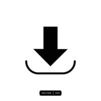 vecteur d'icône de téléchargement - signe ou symbole