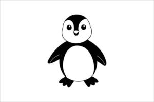 joli vecteur de pingouin heureux. icône de pingouin. icône de pingouin mignon dans un style plat. symbole de l'hiver froid. oiseau antarctique, illustration animale. illustration de dessin animé de pingouin.