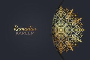 fond de ramadam kareem avec des ornements de mandala. vecteur