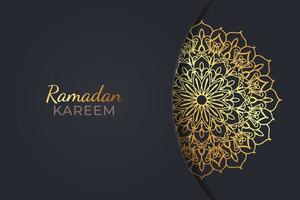 fond de ramadam kareem avec des ornements de mandala. vecteur