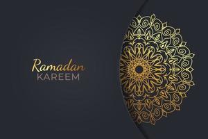 fond de ramadam kareem avec des ornements de mandala. vecteur