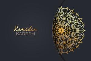 fond de ramadam kareem avec des ornements de mandala. vecteur