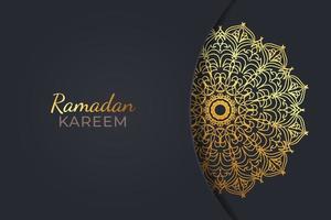 fond de ramadam kareem avec des ornements de mandala. vecteur