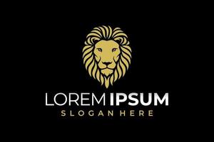 logo de lion de luxe vecteur