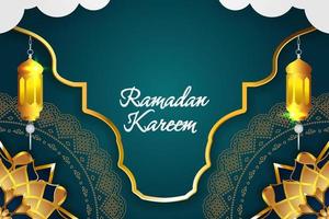 fond ramadan kareem style islamique avec élément vecteur