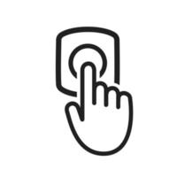 icône de sonnette de porte style plat design contour signe illustration vectorielle isolée sur fond blanc. vecteur