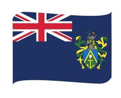 îles pitcairn drapeau national océanie emblème ruban icône illustration vectorielle élément de conception abstraite vecteur