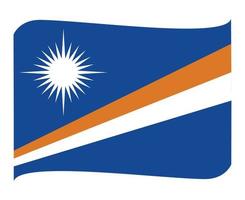 îles marshall drapeau national océanie emblème ruban icône illustration vectorielle élément de conception abstraite vecteur