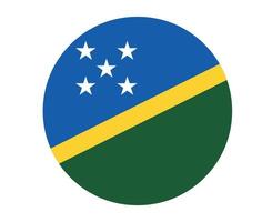 drapeau des îles salomon emblème national de l'océanie icône illustration vectorielle élément de conception abstraite vecteur