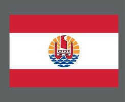 polynésie française drapeau national océanie emblème symbole icône illustration vectorielle élément de conception abstraite vecteur