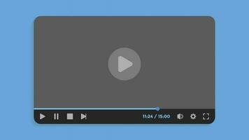 vecteur de lecteur vidéo. parfait pour la conception de lecteur vidéo, l'interface, etc.