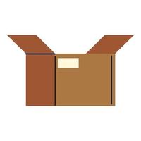 boîte en carton ouverte vecteur