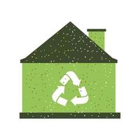 recyclage et maison écologique vecteur