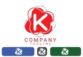 modèle créatif de conception de logo et d'icône de lettre k vecteur