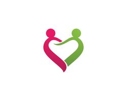 Adoption et soins communautaires Logo template vecteur