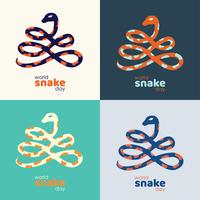 Journée mondiale du serpent Logo Vector Design