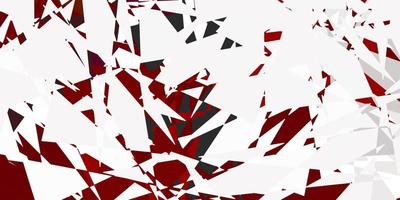 texture de vecteur rouge foncé avec des triangles aléatoires.