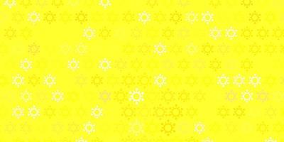 toile de fond de vecteur rose clair, jaune avec symboles de virus.