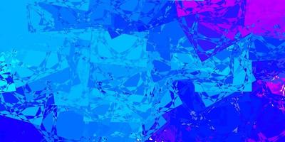texture de vecteur rose clair, bleu avec des triangles aléatoires.