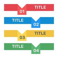 une icône d'infographie de chronologie au design plat vecteur