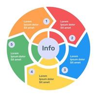 icône de graphique circulaire dans un design plat modifiable vecteur