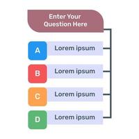 téléchargez ce vecteur premium de question à choix multiples