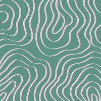 lignes de pinceau ondulées vertes minimales du milieu du siècle vecteur