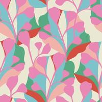feuille abstraite de vecteur avec illustration de fond de blocage de couleur motif de répétition sans couture mode maison cuisine impression tissu textile oeuvre numérique