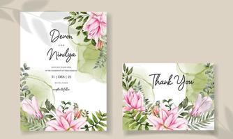 ensemble de cartes d'invitation de mariage vecteur