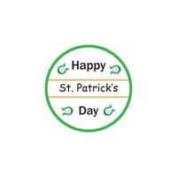 heureux st patrick's day vecteur étiquette ronde illustration vectorielle de stock