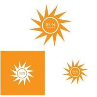 modèle de logo icône illustration vectorielle soleil vecteur