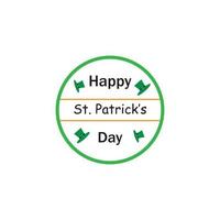 heureux st patrick's day vecteur étiquette ronde illustration vectorielle de stock