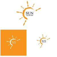 modèle de logo icône illustration vectorielle soleil vecteur